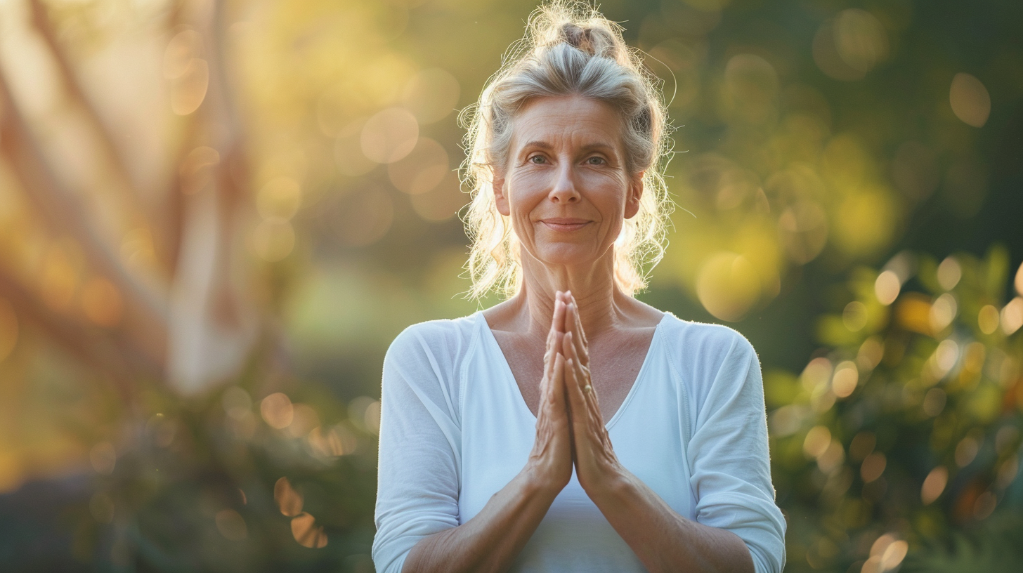 Інструктор йоги різного віку демонструє практику